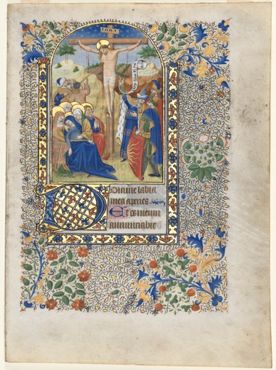 Blad uit een Getijdenboek: De Kruisiging, c. 1435 door Unbekannt