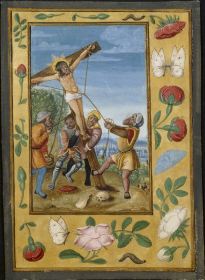 Blad uit een Getijdenboek: De Kruisverheffing, ca. 1510-1520 door Unbekannt