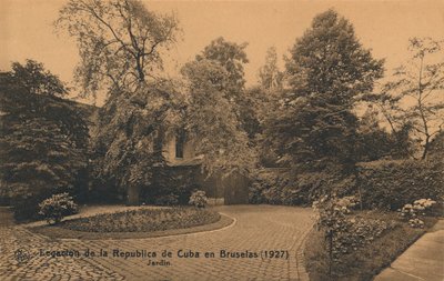 Legacion de la Republica de Cuba en Bruselas 1927 - Jardin, c1927 door Unbekannt
