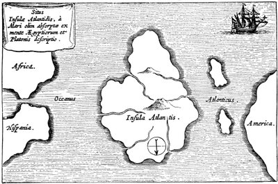 Legendarisch eiland Atlantis door Unbekannt