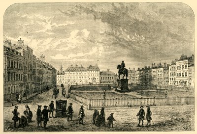 Leicester Square, circa 1750, 1881 door Unbekannt