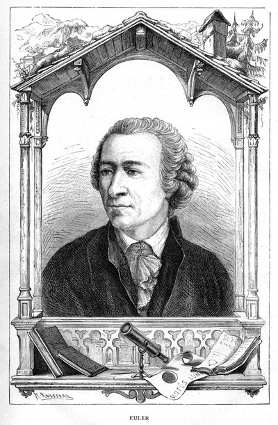 Leonhard Euler 1707-1783, Zwitserse wiskundige, 1874 door Unbekannt