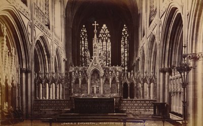 Lichfield Kathedraal, Reredos en Altaar, 1929 door Unbekannt