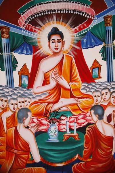 Leven van de Boeddha Instructie aan de vergadering van arahants, Siem Reap, Cambodja door Unbekannt