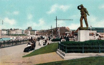 Reddingsbootmonument, Margate, Kent ca. 1905 door Unbekannt