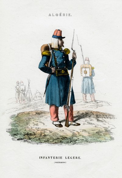 Lichte infanterie, Frans leger in Algerije door Unbekannt