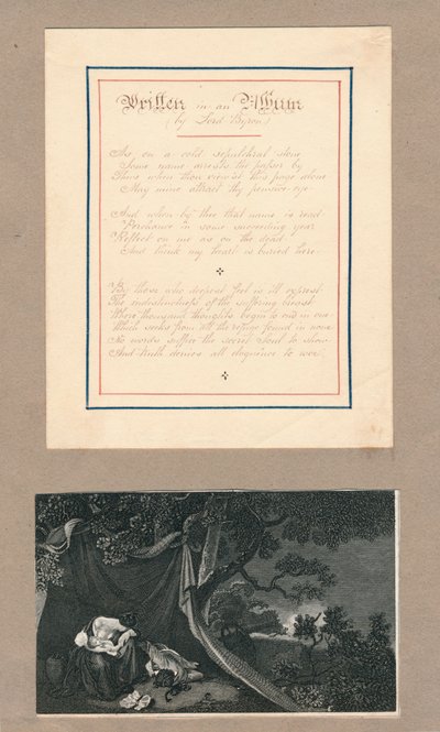 Regels geschreven in een Album, op Malta, c1812 door Unbekannt