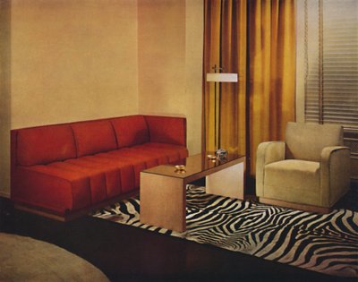 Woonkamer door Walter Dorwin Teague, 1939 door Unbekannt