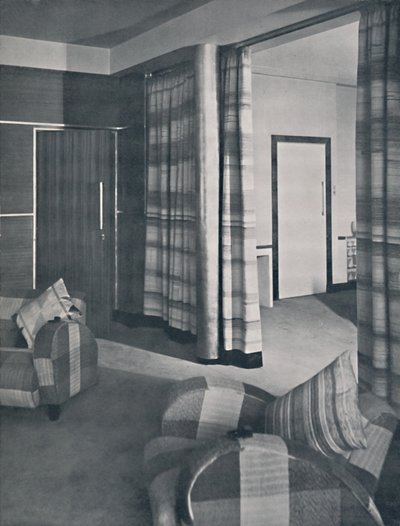 Woonkamer in een Londens huis, ontworpen door Raymond McGrath, A.R.I.B.A., 1936 door Unbekannt