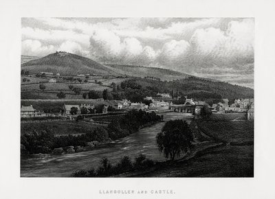 Llangollen en kasteel, Denbighshire, Noord-Wales, 1896 door Unbekannt