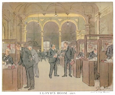 Lloyds Kamer. 1927 - Zoals gezien door een Punch-kunstenaar, 1928 door Unbekannt