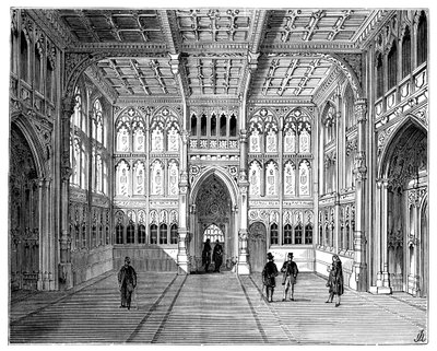 Lobby van het Lagerhuis, Londen door Unbekannt