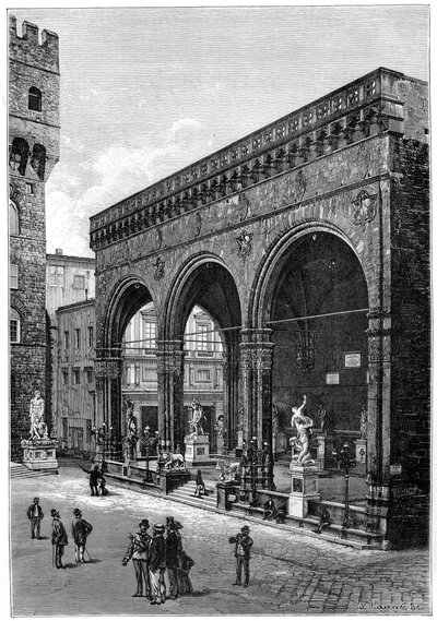 Loggia del Lanzi, Piazza della Signoria, Florence, Italië door Unbekannt