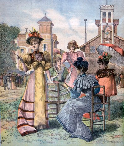 Lentewedstrijden in Longchamp, Parijs, 1893 door Unbekannt