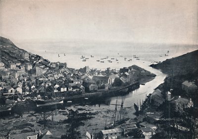 Looe - Uitzicht vanaf de heuvels, met zicht op de monding, 1895 door Unbekannt
