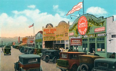 Zuidwaarts kijken op Main Street, ca. 1939 door Unbekannt