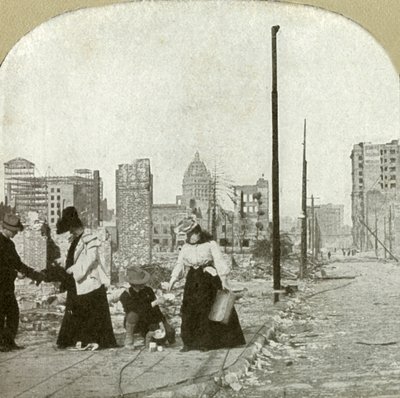 Kijkend naar het oosten vanaf de hoek Ellis en Jones - Hoog gebouw, The San Francisco Call door Unbekannt