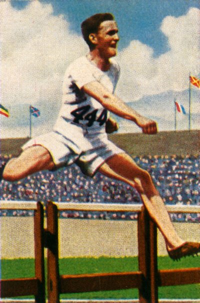 Lord Burghley, winnaar, 400m horden, 1928 door Unbekannt