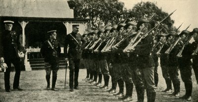 Lord Kitchener inspecteert Australische cadetten, Eerste Wereldoorlog door Unbekannt