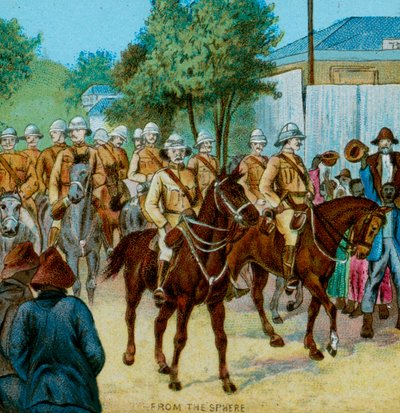 Lord Roberts Staatsintrede in Bloemfontein, 1900 door Unbekannt