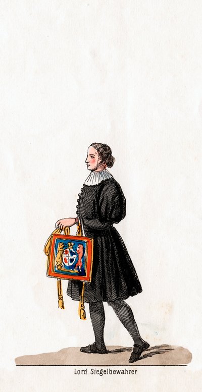 Lord Seal keeper, kostuumontwerp voor Shakespeares toneelstuk, Henry VIII, 19e eeuw door Unbekannt