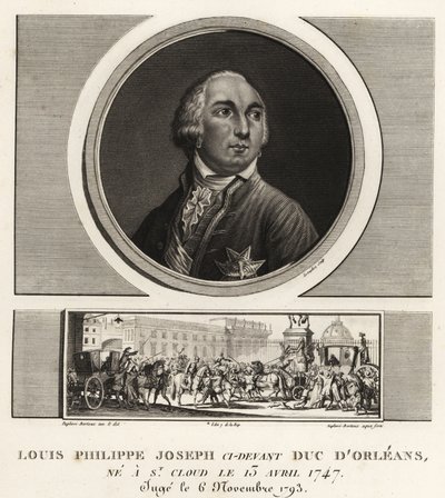 Louis Philippe II, Hertog van Orléans (1747-1789), Franse hertog onthoofd tijdens de Terreur door Unbekannt