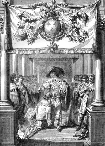 Lodewijk XIII van Frankrijk verleent de Orde van de Heilige Geest, 17e eeuw 1882-1884 door Unbekannt