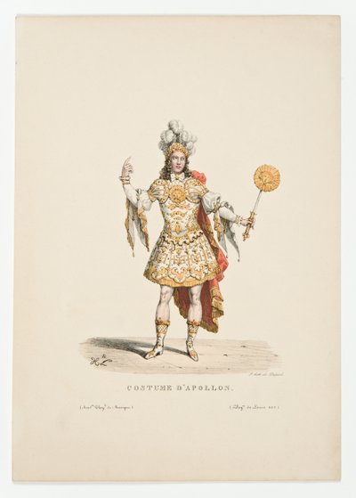 Lodewijk XIV als Apollo in het ballet Noces de Thétis et Pélée in 1654 door Unbekannt