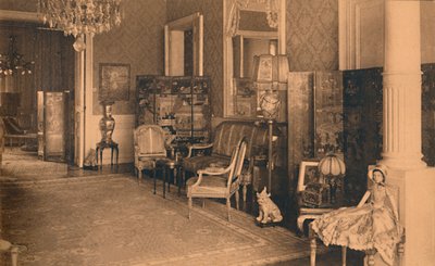 Louis XVI-kamer in de Cubaanse ambassade in Brussel, België, 1927 door Unbekannt