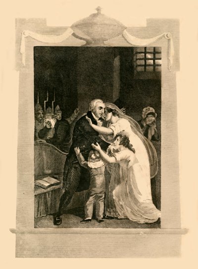 Lodewijk XVI neemt afscheid van zijn familie voor zijn executie, 1782, 1816 door Unbekannt