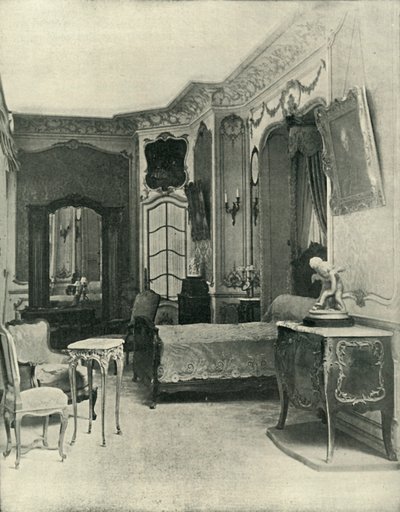 Slaapkamer van Lodewijk XV, uitgevoerd door Maison Soubrier, 1903 door Unbekannt