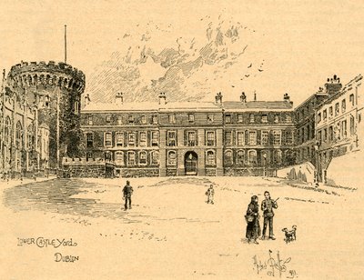 Lower Castle Yard, Dublin, Ierland, ca. 1890 door Unbekannt
