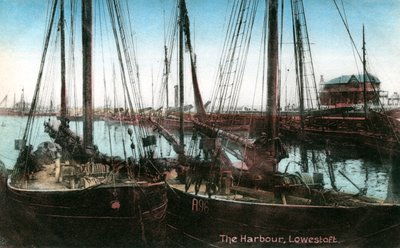 Haven van Lowestoft, Suffolk, 1909 door Unbekannt