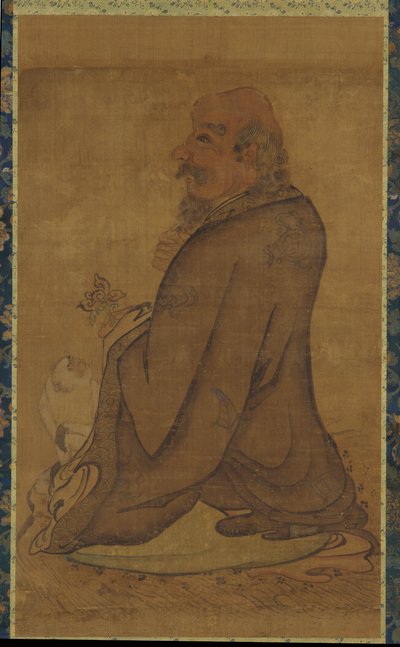 Luohan met een Witte Aap, Late Ming of vroege Qing-dynastie, 17e eeuw door Unbekannt
