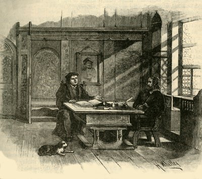Luther en Melanchthon door Unbekannt