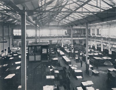 Machineriehal, 1916 door Unbekannt
