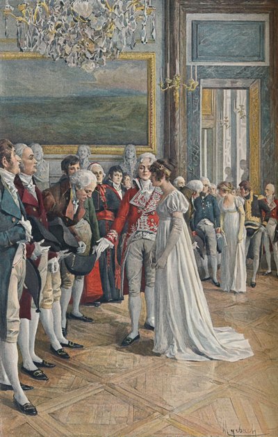 Madame Bonaparte Ontvangt Ambassadeurs in de Tuilerieën, 1896 door Unbekannt