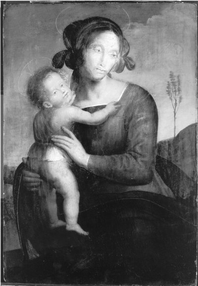 Madonna en Kind door Unbekannt