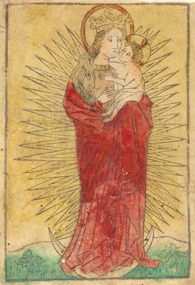 Madonna en Kind in een Glorie Staand op een Maansikkel door Unbekannt