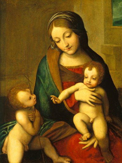 Madonna en Kind met de Jonge Sint Jan door Unbekannt