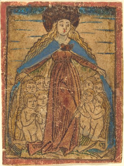 Madonna als beschermster, ca. 1470-1480 door Unbekannt