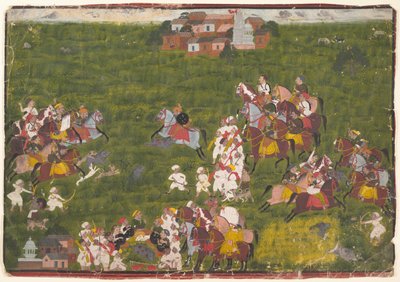 Maharana Sangram Singh op Wilde Zwijnenjacht door Unbekannt