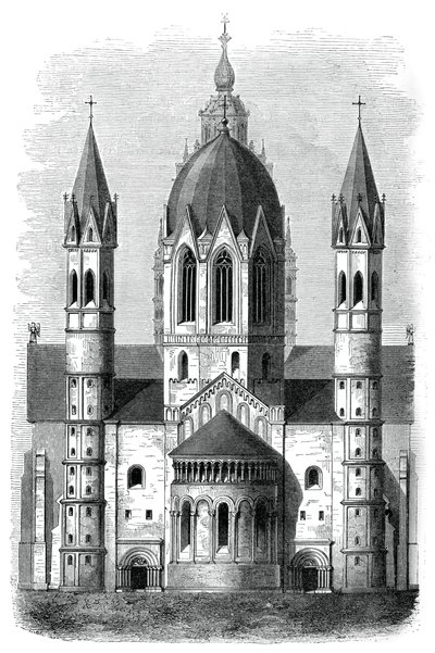 Mainz Kathedraal, Rijn, Duitsland, 12e en 13e eeuw, 1870 door Unbekannt