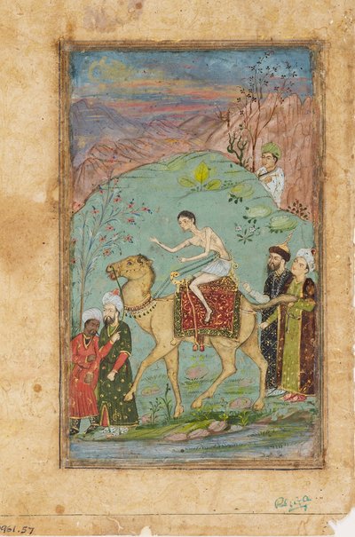 Majnun op een kameel, 19e eeuw door Unbekannt