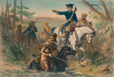 Majoor Washington op zijn missie naar de Franse commandant door Unbekannt