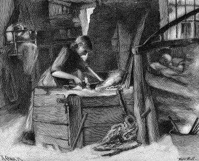 Kettingen maken in het Cradley Heath-district van de Black Country in de Engelse Midlands, 1890 door Unbekannt