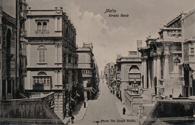 Malta - Strada Reale, ca. 1900 door Unbekannt