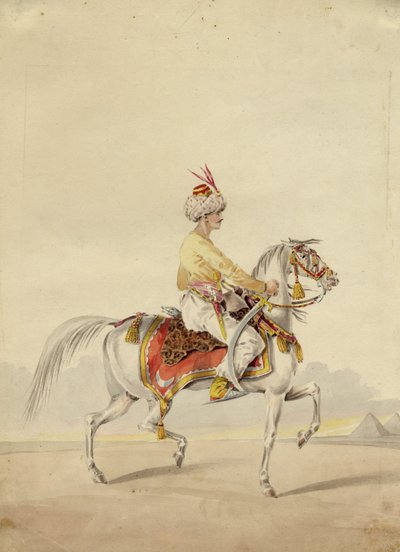 Mamluk te paard, ca. 1825 door Unbekannt
