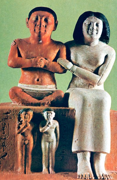 Man en vrouw figuur, standbeeld, Egypte door Unbekannt