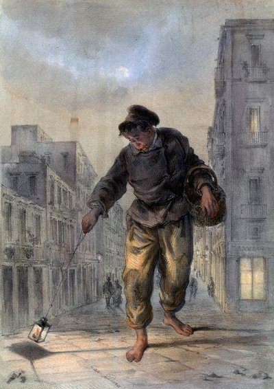 Man met een lamp door Unbekannt
